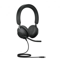   Jabra Evolve2 40 SE USB-C UC Stereo Headset + Ext. Cord Black