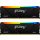 Kingston 16GB DDR4 3200MHz Kit(2x8GB) Fury Beast RGB Black