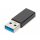 Digitus USB Type-C male/famale adapter Black