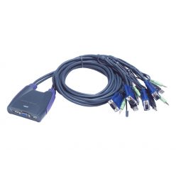 ATEN CS64U 4-Port USB VGA/Audio Cable KVM Switch (1.8m)