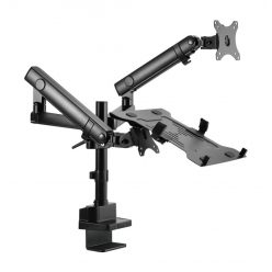   Gembird MA-DA3-02 Desk mounted adjustable monitor arm with notebook tray (full-motion) 17"-32" Black