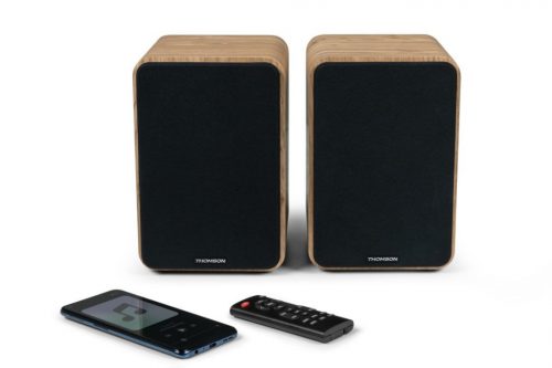 Thomson WS602DUO Bluetooth Bookshelf Speaker Wood