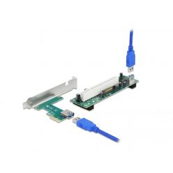   DeLock Riser Card PCI Express x1 to 1 x PCI 32 Bit Slot with 60 cm cable