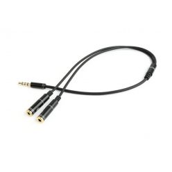   Gembird Jack stereo 3,5mm -> 2db Jack 3,5mm M/F adapter 20cm Black