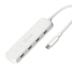   j5create Eco-Friendly USB-C to 4-Port Type-C Gen 2 Hub Nature White