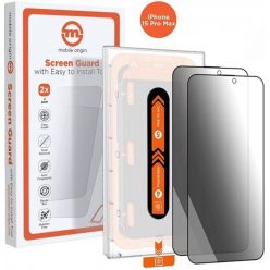   Mobile Origin Privacy Screen Guard iPhone 15 Pro Max with easy applicator 2 pack