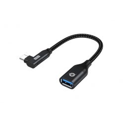   Conceptronic  ABBY19B USB-C 90° angled to USB-A OTG Adapter Black