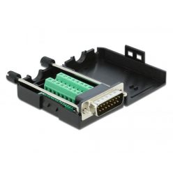 DeLock D-Sub15 male to Terminal Block with Enclosure