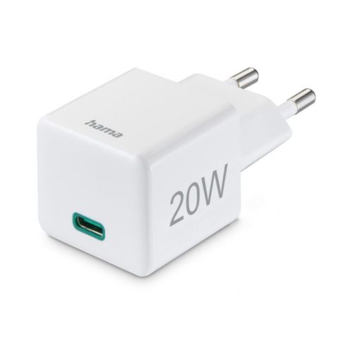 Hama Hálózati adapter USB Type-C Mini PD QC 20W White