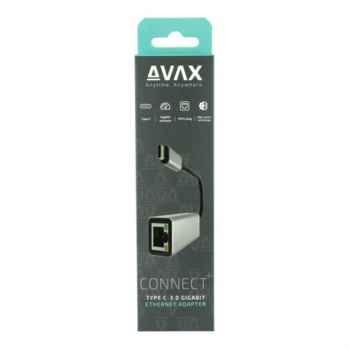 Avax AD604 CONNECT+ Type C 3.0 - Gigabit Ethernet adapter alumínium