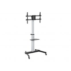 EQuip Rotate TV Cart 37-86" Black/White