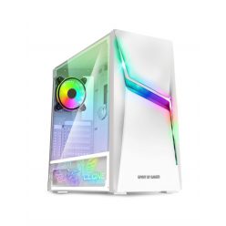 Spirit Of Gamer Clone 4 RGB Tempered Glass White