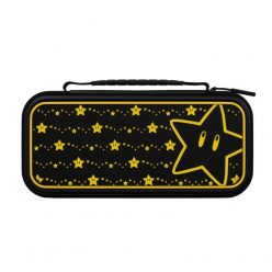   PDP Plus Glow Nintendo Switch/Lite/OLED Super Star Glow in the Dark Case Black/Yellow