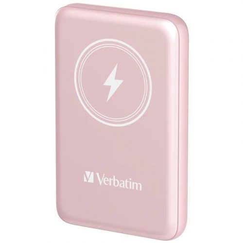 Verbatim Charge 'n' Go Magnetic Wireless 5000mAh PowerBank Pink