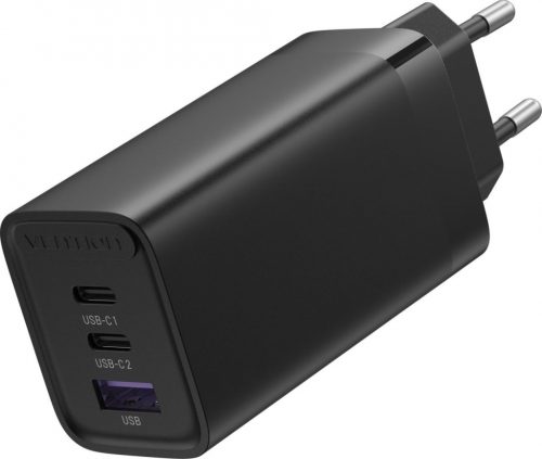 Vention 3-Port USB Charger Black