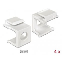 DeLock Keystone cover white with 8mm hole 4 pieces