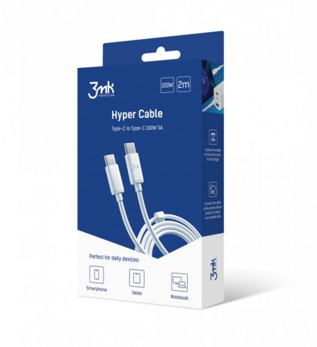 3mk Hyper Cable C to C 100W Cable 2m White