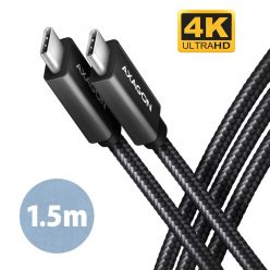   AXAGON BUCM32-CM15AB SPEED+ USB-C <> USB-C 20Gbps cable 1,5m Black