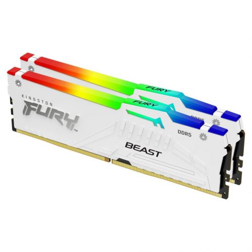 Kingston 32GB DDR5 6000MHz Kit(2x16GB) Fury Beast RGB Expo White