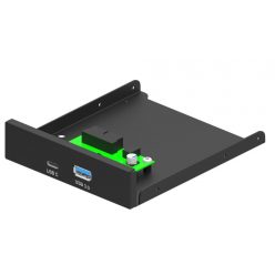   Gembird FDI3-U3C-01 USB3.1 Internal 3.5" front PC panel USB 3.1 Type-A + Type-C port Black