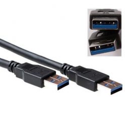 ACT USB 3.0 A male to USB A male 3m Black