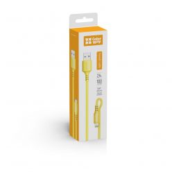   ColorWay USB to Apple Lightning (soft silicone) 2.4A 1m Yellow