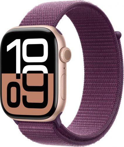 Apple Watch S10 GPS 42mm Rose Gold Alu Case with Plum Sport Loop