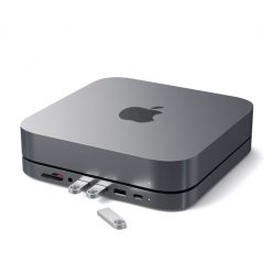   Satechi Type-C Aluminum Stand & Hub for Mac Mini Docking Staion Dark Grey