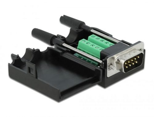 DeLock D-Sub9 male to Terminal Block with Enclosure