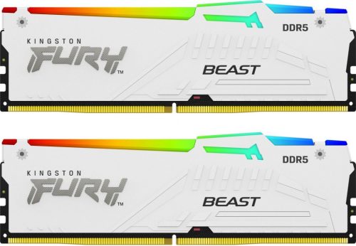 Kingston 32GB DDR5 6000 MHz Kit(2x16GB) Fury Beast RGB White