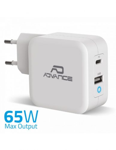 Advance PowerFlex Turbo 65W Wall Charger White