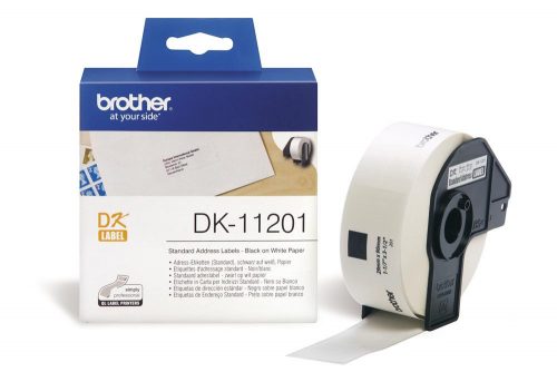 Brother DK-11201 elővágott öntapadós címke 400db/tekercs 29mm x 90mm White