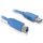 DeLock Cable USB 3.0 type-A male > USB 3.0 type-B male 5m Blue