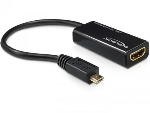 DeLock Adapter MHL Micro USB 5 pin male > High Speed HDMI female + USB Micro-B female