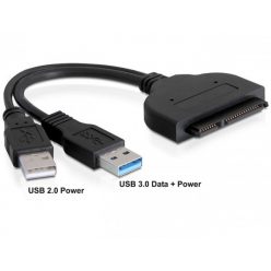   DeLock Converter SATA 6 Gb/s 22 pin > USB 3.0-A male + USB 2.0-A male