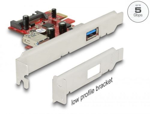 DeLock PCI Express x1 card for 1 x external + 1 x internal SuperSpeed USB 5 Gbps