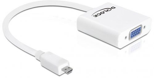 DeLock Adapter HDMI-micro D male > VGA female white