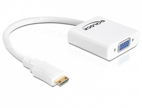 DeLock Adapter HDMI-mini C male > VGA female White