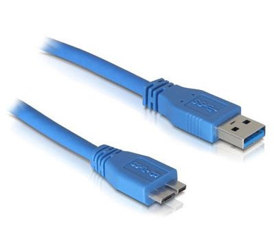 DeLock Cable USB 3.0 type-A male > USB 3.0 type Micro-B male 1m Blue