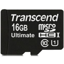   Transcend 16GB microSDHC Class10 UHS-1 MLC 600X adapter nélkül