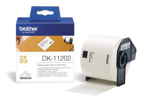 Brother DK-11202 elővágott öntapadós címke 300db/tekercs 62mm x 100mm White