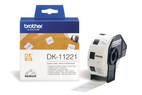 Brother DK-11221 elővágott öntapadós címke 100db/tekercs 23mm x 23mm White