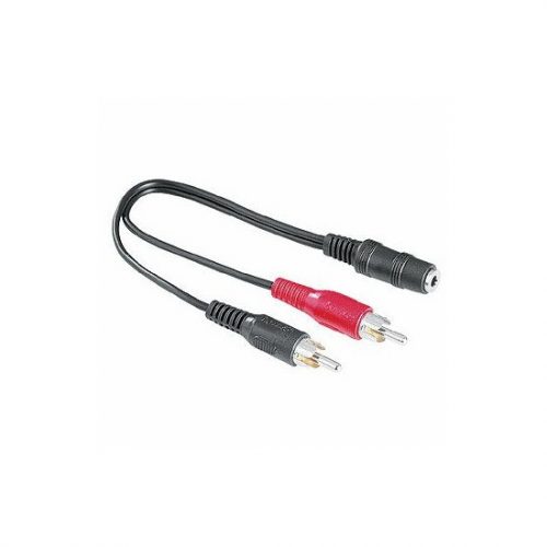 Hama 2 RCA Male Plugs - 3.5 mm Female Jack Stereo