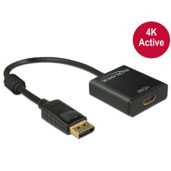   DeLock Adapter Displayport 1.2 male > HDMI female 4K Active Black