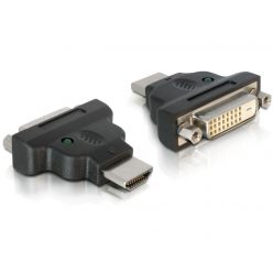   DeLock HDMI male to DVI-D (Dual Link) (24+1) female LED adapter