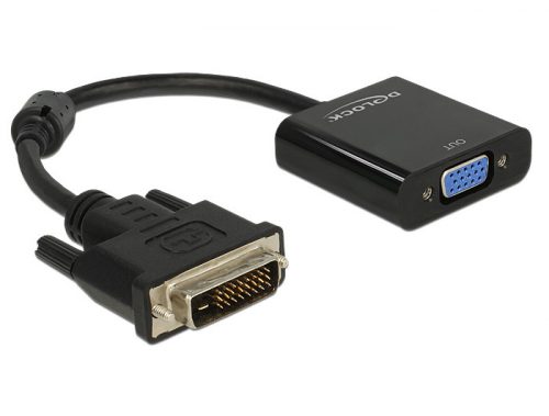 DeLock DVI-D (Dual Link) (24+1) male > VGA female Adapter Black