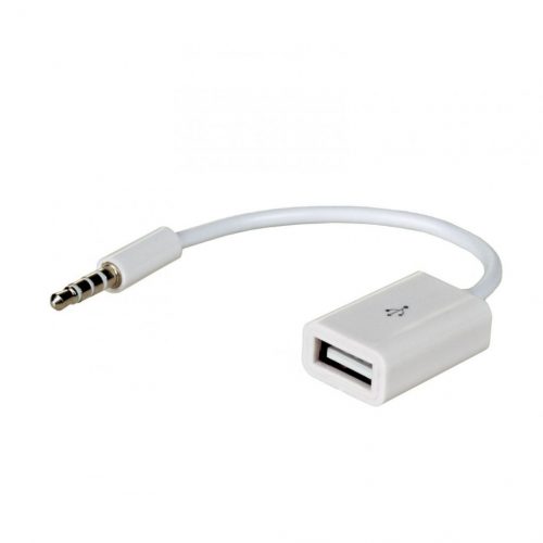 Akyga AK-AD-24 USB/MiniJack 15cm Adapter White