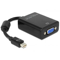   DeLock Adapter mini Displayport 1.2 male > VGA female Black