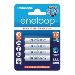 Panasonic Eneloop 750mAh AAA Ni-MH akkumulátor 4db/csomag