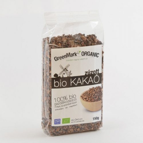 Greenmark bio kakaóbab pörkölt zúzott 150 g